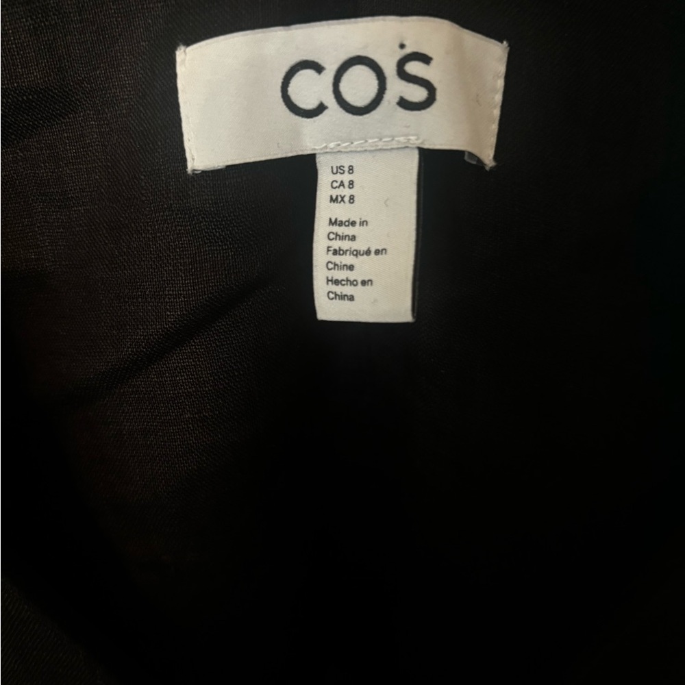 COS Black Sleeveless V‑Back Maxi Dress - Picture 6 of 8